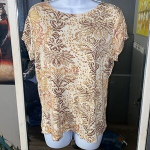 3/$20 sale Coldwater Creek fall colors w/ “glittery” highlights. Size M